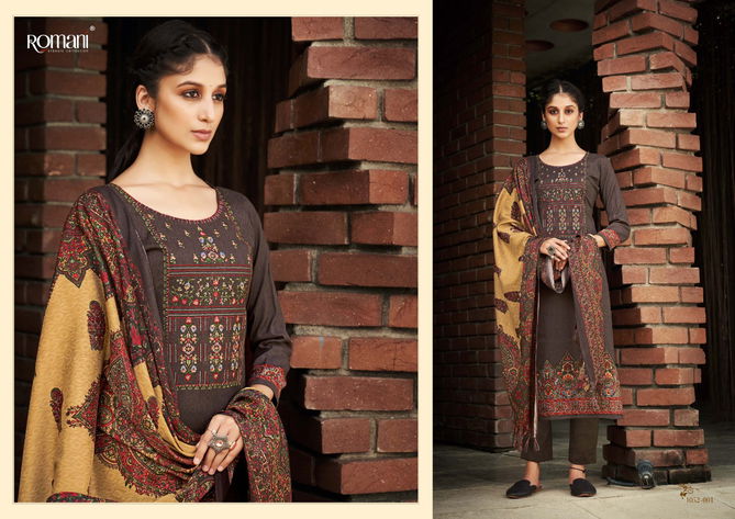 Romani Gulmarg Casual Wear Wollen Pashmina Wholesale Dress Material Collection